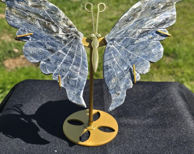 Blue Kyanite Crystal Butterfly Wings