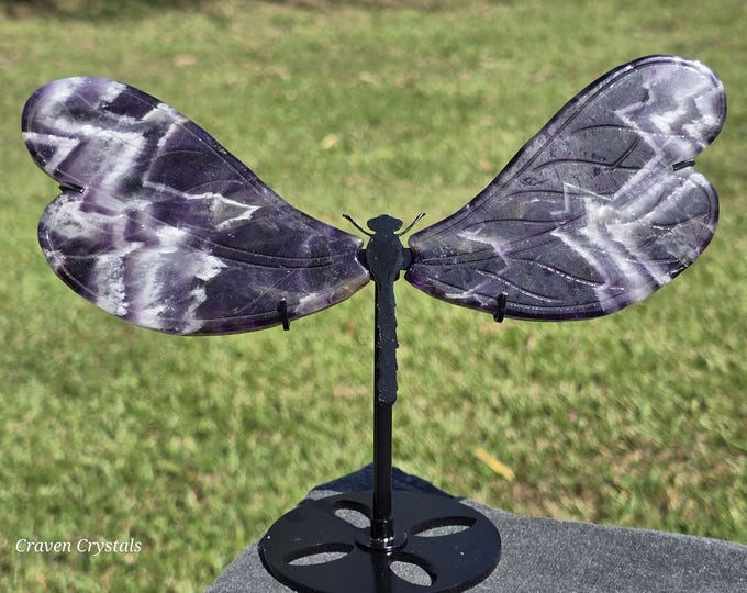 Dream Amethyst Crystal Dragonfly Wings