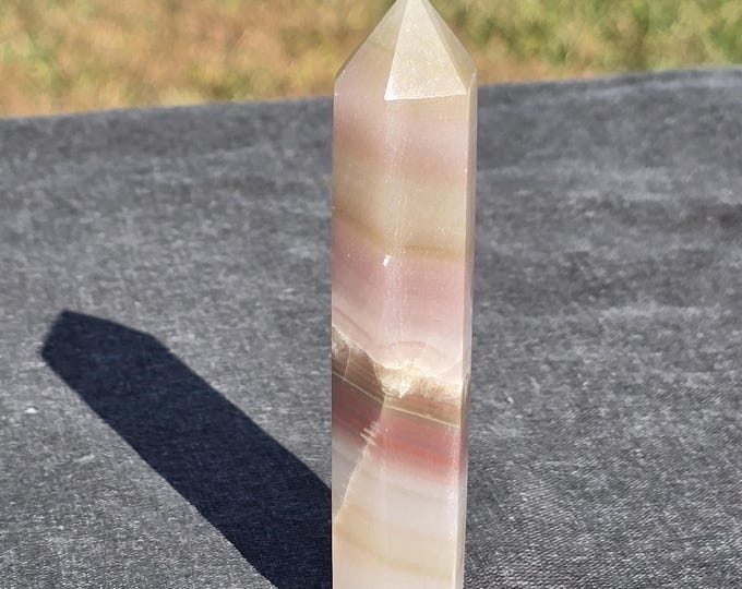 Rainbow Afghan Jade Crystal Tower