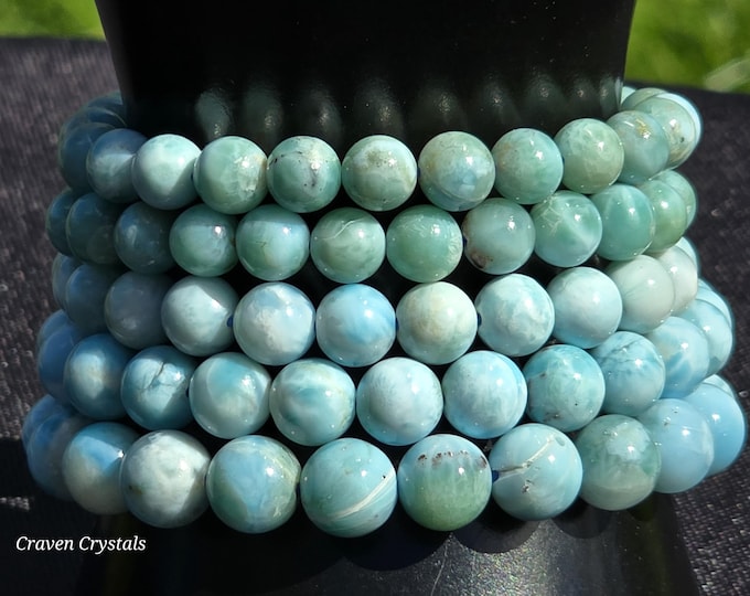 Larimar Crystal Beaded Bracelets