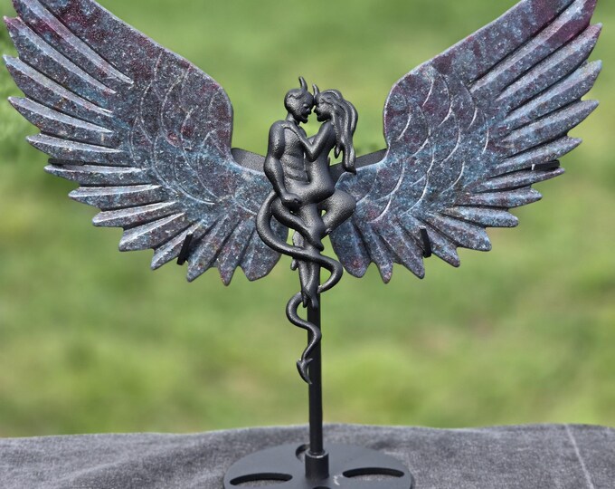 Ruby Kyanite Crystal Angel & Devil Wings