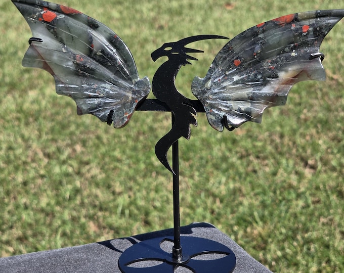 Bloodstone Crystal Dragon Wings