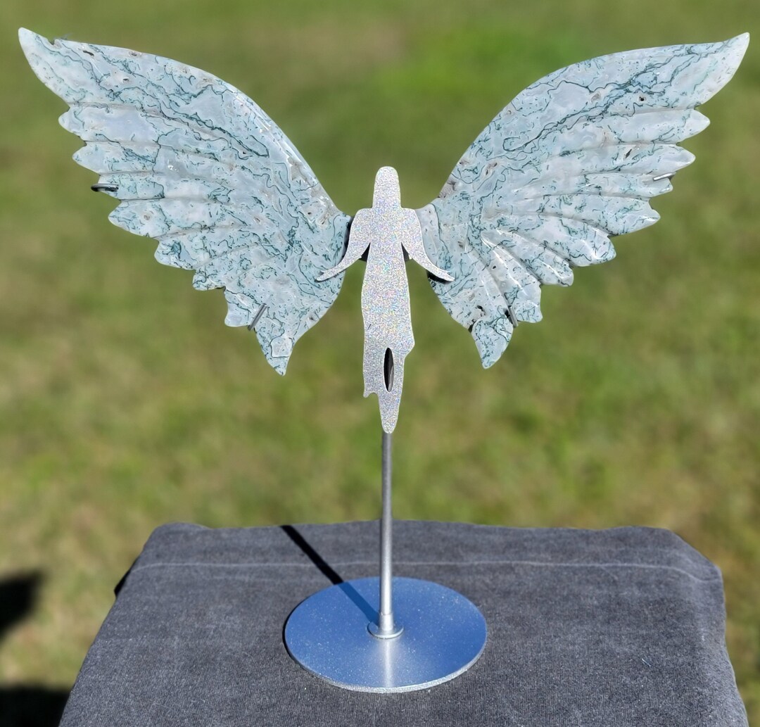 Moss Agate Crystal Angel/fairy Wings - Etsy