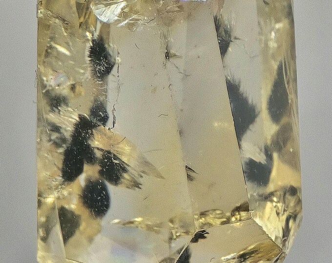Citrine Sea Urchin Hollandite Crystal Pendant S925
