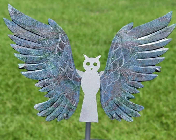 Ruby Kyanite Crystal Owl Wings