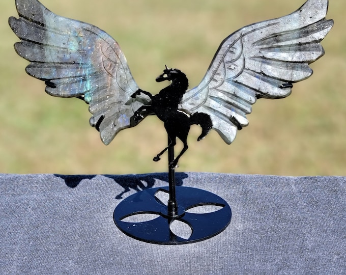 Labradorite Crystal Unicorn Pegasus Wings