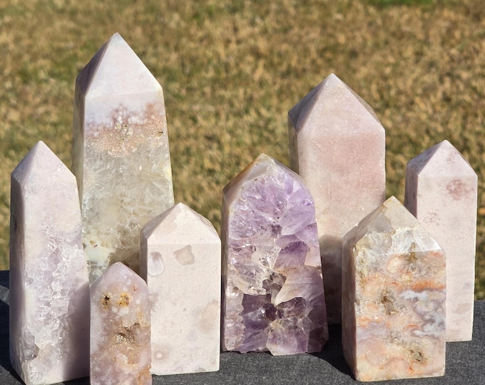 Pink Amethyst Crystal Towers