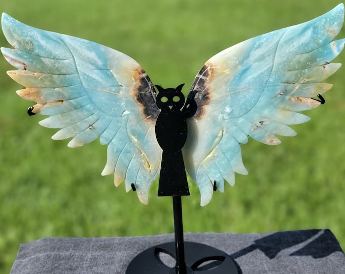 Caribbean Calcite Crystal Owl Wings