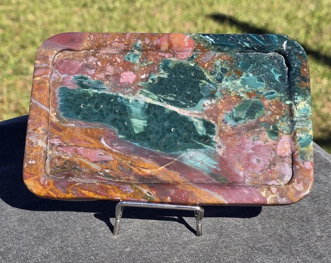 Ocean Jasper Decorative Crystal Plate