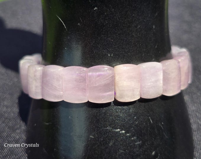 Purple Kunzite Crystal Soft Bangle Bracelet