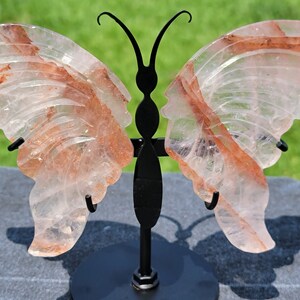 Fire Quartz Crystal Butterfly Wings