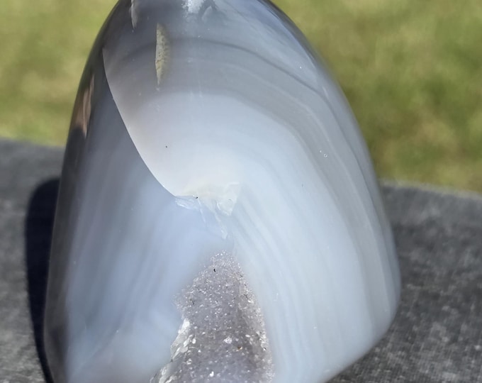 Drusy Orca Agate Crystal Drop