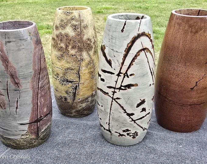 Picture Jasper Decorative Crystal Vase