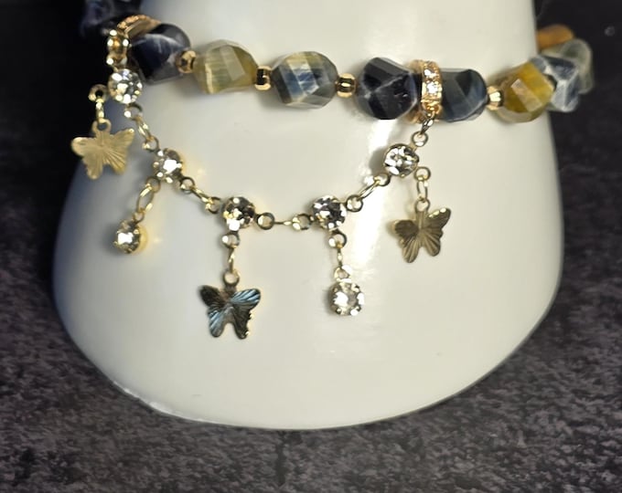 Dreamy Tiger's Eye Crystal Bracelet ~ Fluttering Dreams