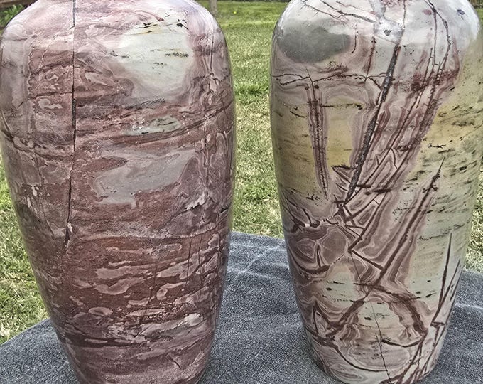 Large Picture Jasper Decorative Crystal Vase