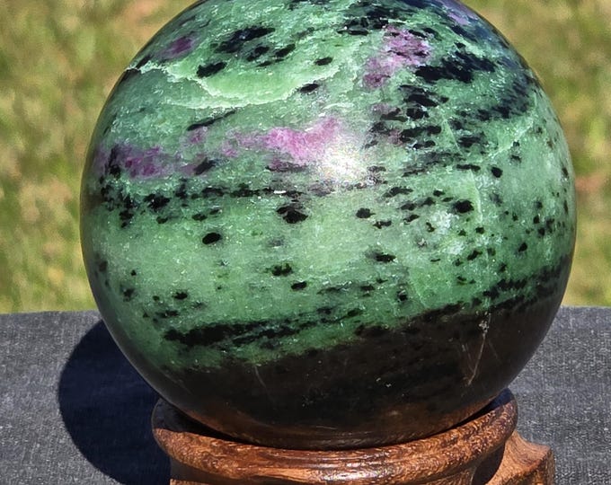 Ruby Zoisite Crystal Sphere