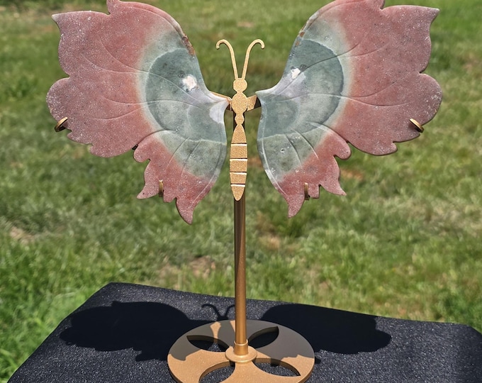 Pink Amethyst Crystal Butterfly Wings