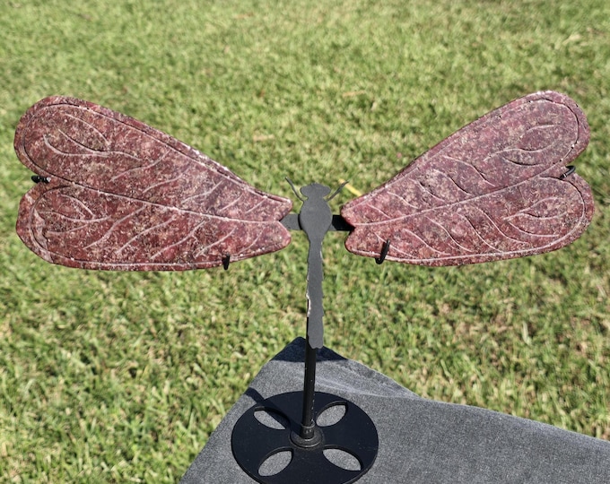 Red Wine Jasper Crystal Dragonfly Wings