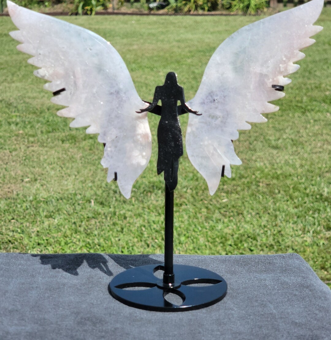 Druzy Pink Amethyst Crystal Angel/fairy Wings Etsy