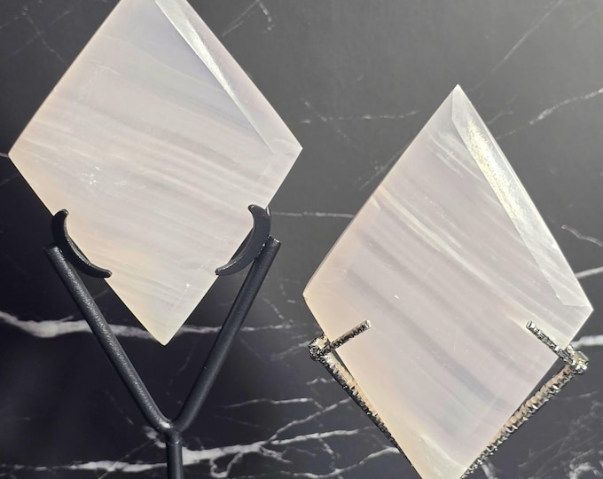 Pink Mangano Calcite Crystal Rhombus Diamonds