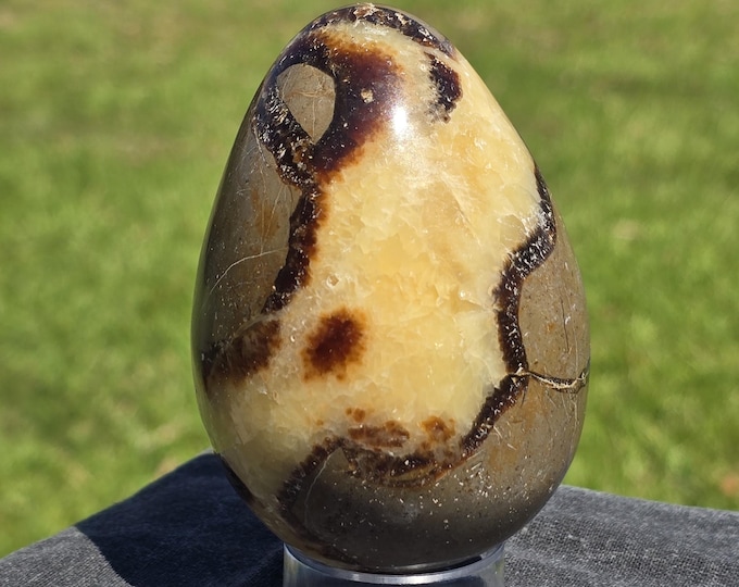 Septarian Crystal Egg Carving