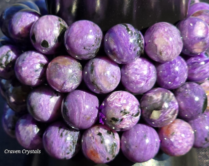 Charoite Crystal Beaded Bracelets 12mm-13mm