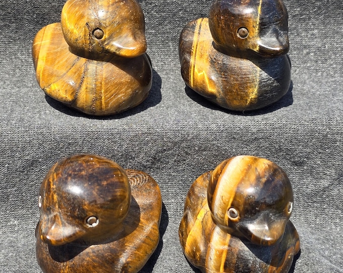 Tigers Eye Crystal Duck Carvings