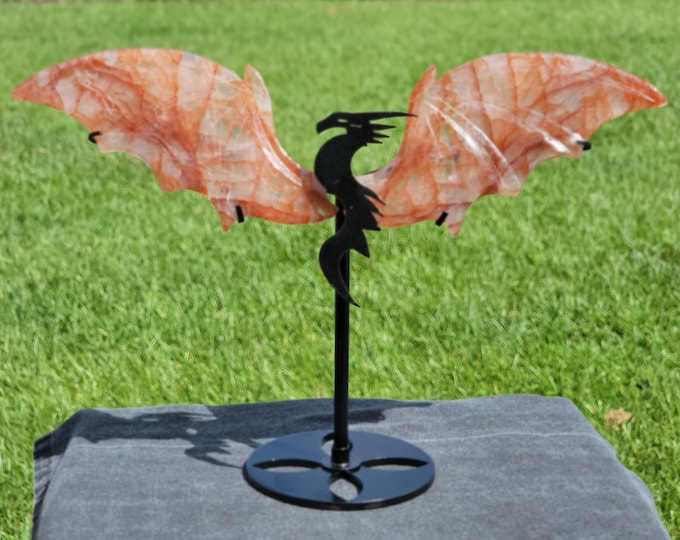 Fire Quartz Crystal Dragon Wings