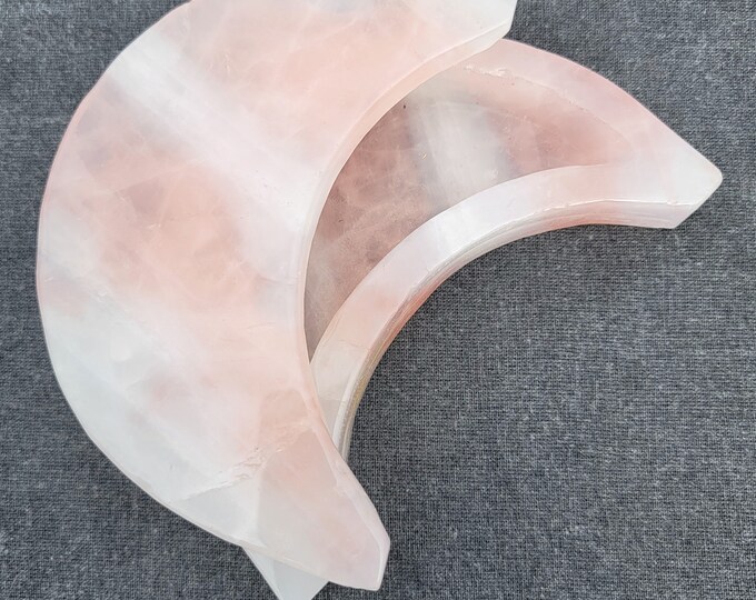 Rose Quartz Crystal Moon Box