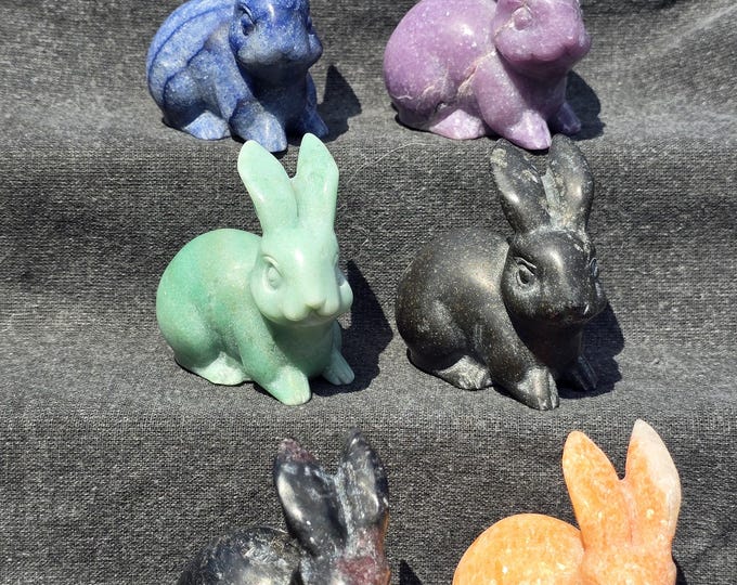 Crystal Rabbit Carvings