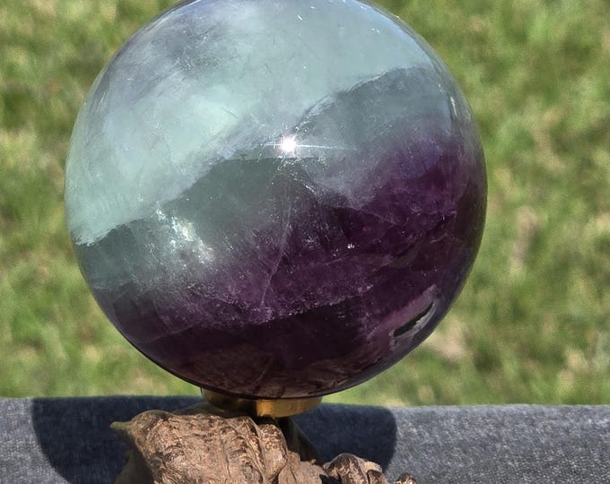 Watermelon Fluorite Crystal Sphere