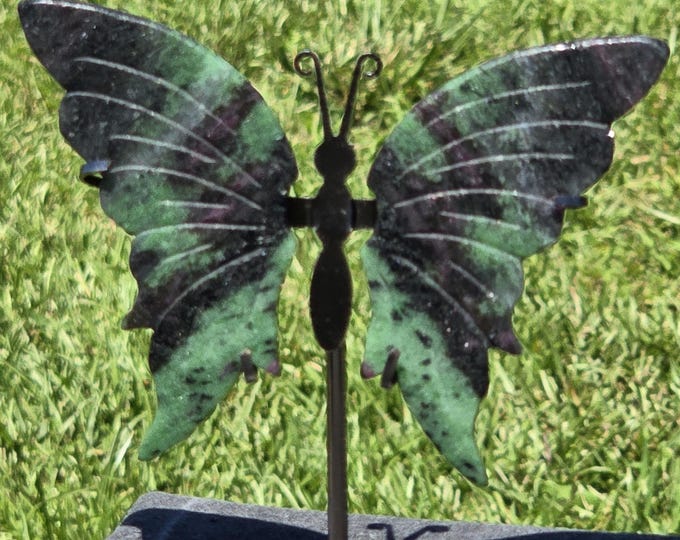 Ruby Zoisite Crystal Butterfly Wings