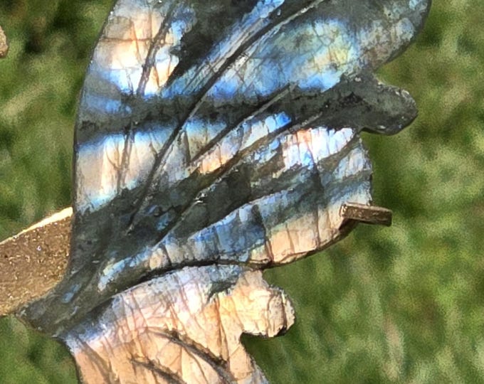 Flashy Labradorite Crystal Butterfly Wings