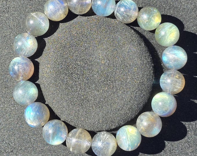 High Quality Labradorite 10.8mm Crystal Beaded Bracelet