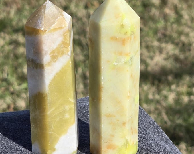 Lemon Jade Crystal Towers