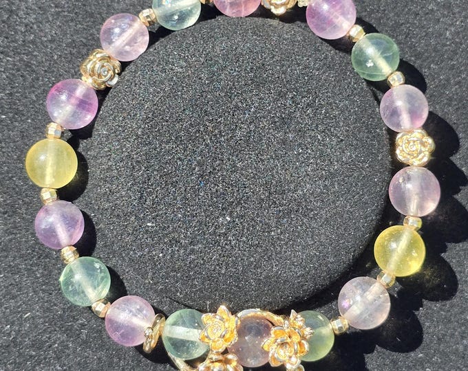 Candy Fluorite Custom Crystal Bracelet ~ Serenity Rose