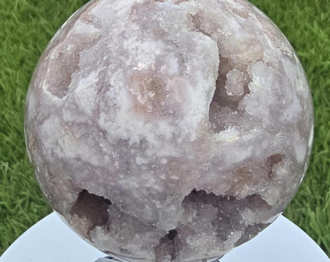 Pink Amethyst Flower Agate Crystal Sphere
