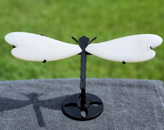 White Jade Crystal Dragonfly Wings