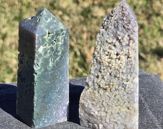 Grape Agate Crystal Towers