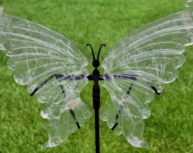 Clear Quartz Crystal Butterfly Wings
