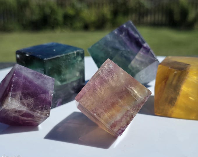 Various Fluorite Crystal Cube