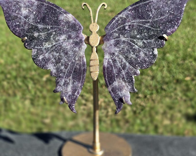 Lepidolite Crystal Butterfly Wings