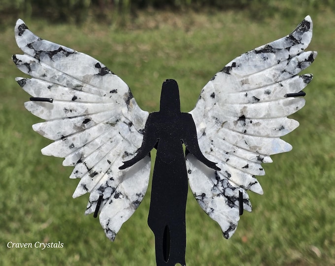 Rainbow Moonstone Crystal Angel/Fairy Wings