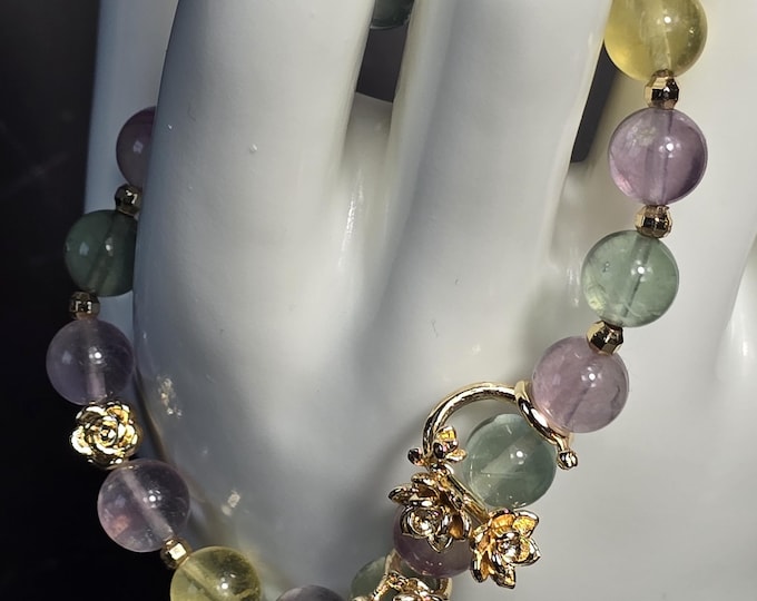 Candy Fluorite Custom Crystal Bracelet ~ Serenity Rose