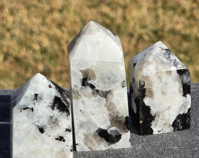 Rainbow Moonstone Crystal Towers