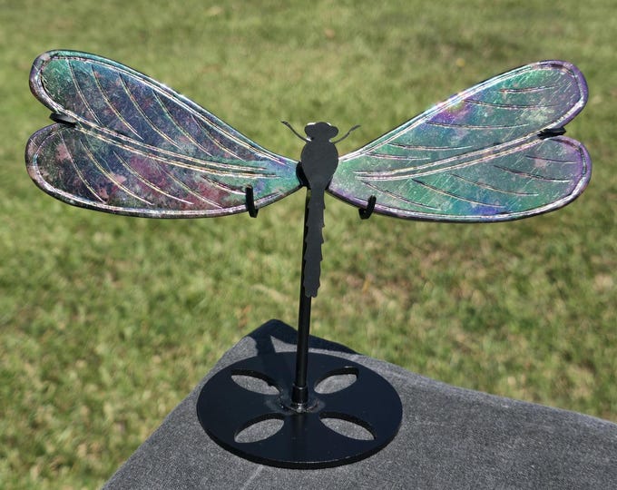 Rainbow Aura Crystal Dragonfly Wings