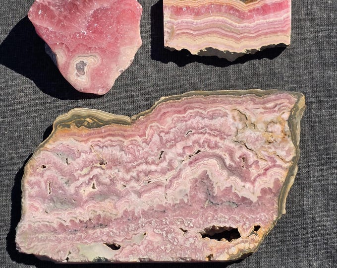 Rhodochrosite Crystal Slab