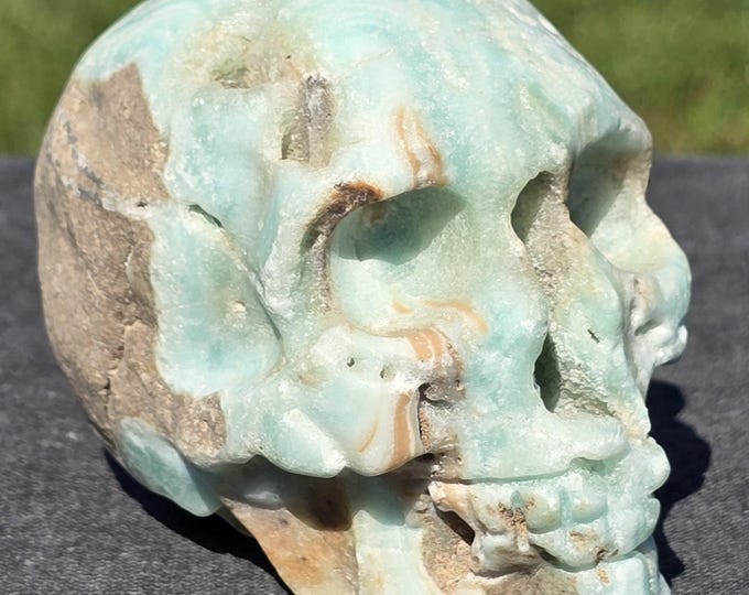 Hemimorphite Crystal Skull