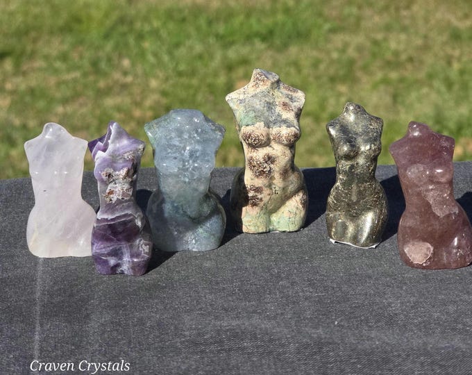 Mini Crystal Lady Body Goddess Carvings
