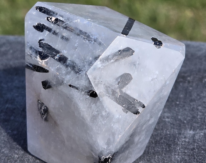 Tourmaline in Quartz Crystal Freeform